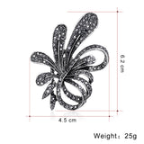 Retro flower brooch Black nz