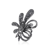 Retro flower brooch Black nz