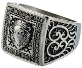 Retro lion ring 57 mm / Silver nz