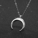 Reverse Moon Necklace Silver nz