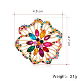 Rhinestone brooch Gold nz