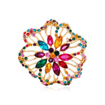 Rhinestone brooch Gold nz
