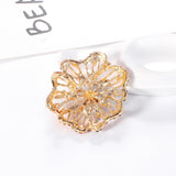 Rhinestone brooch Gold nz