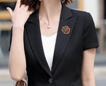 Rhinestone brooch Gold nz