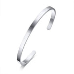 Rigid steel Bangle Silver nz
