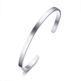 Rigid steel Bangle Silver nz
