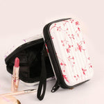 Rigid travel make up case Pink pattern / 18X11X5cm nz