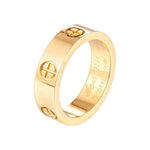 Ring with Christian crosses 52 mm / Gold nz