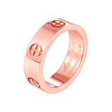 Ring with Christian crosses 52 mm / Rose gold nz