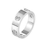 Ring with Christian crosses 52 mm / Silver plated zircon stone nz