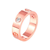 Ring with Christian crosses 52 mm / Zirconium stone in rose gold nz