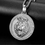 Roaring lion Steel pendant nz