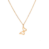 Romantic butterfly necklace Gold / 45 cm nz