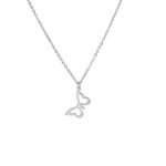 Romantic butterfly necklace Silver / 45 cm nz