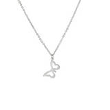 Romantic butterfly necklace Silver / 45 cm nz