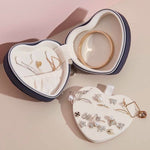 Romantic Heart Jewellery Keepsake Box Navy blue nz