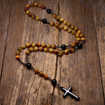 Rosary Tiger Eye Necklace nz
