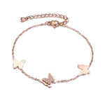 Rose gold butterfly bracelet nz