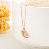 Rose gold butterfly heart necklace nz