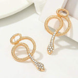 Rose gold diamond snake earrings nz