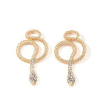 Rose gold diamond snake earrings nz