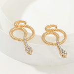 Rose gold diamond snake earrings nz