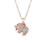 Rose gold elephant necklace nz