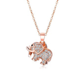 Rose gold elephant necklace nz