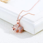 Rose gold elephant necklace nz