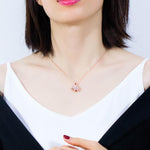 Rose gold elephant necklace nz