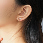 Rose gold flower earrings nz