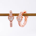 Rose gold heart earrings nz