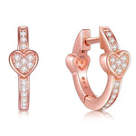 Rose gold heart earrings nz