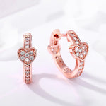 Rose gold heart earrings nz