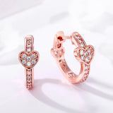 Rose gold heart earrings nz