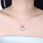 Rose gold heart necklace nz