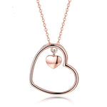 Rose gold heart necklace nz