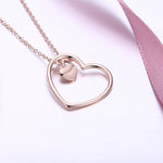 Rose gold heart necklace nz