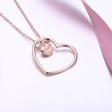 Rose gold heart necklace nz
