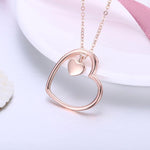 Rose gold heart necklace nz