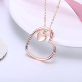 Rose gold heart necklace nz
