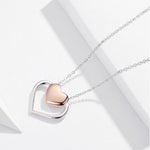 Rose gold heart shaped necklace nz