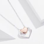 Rose gold heart shaped necklace nz