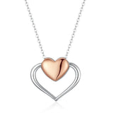 Rose gold heart shaped necklace nz