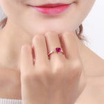 Rose gold heart shaped ring nz