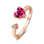 Rose gold heart shaped ring nz