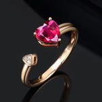 Rose gold heart shaped ring nz