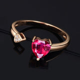 Rose gold heart shaped ring nz