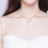 Rose gold moon and star necklace nz