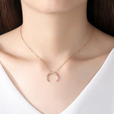 Rose gold moon necklace nz